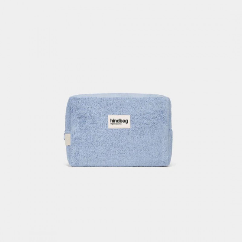 Hindbag - Trousse Léon Éponge Bleu en coton bio Voir la slide Hindbag - Trousse Léon Éponge Bleu en coton bio