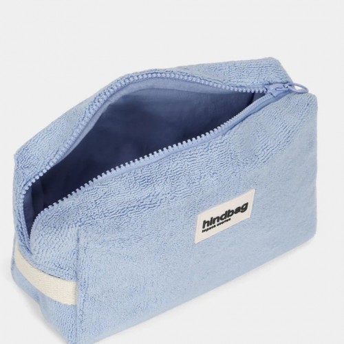 Hindbag - Trousse Léon Éponge Bleu en coton bio Hindbag - Trousse Léon Éponge Bleu en coton bio