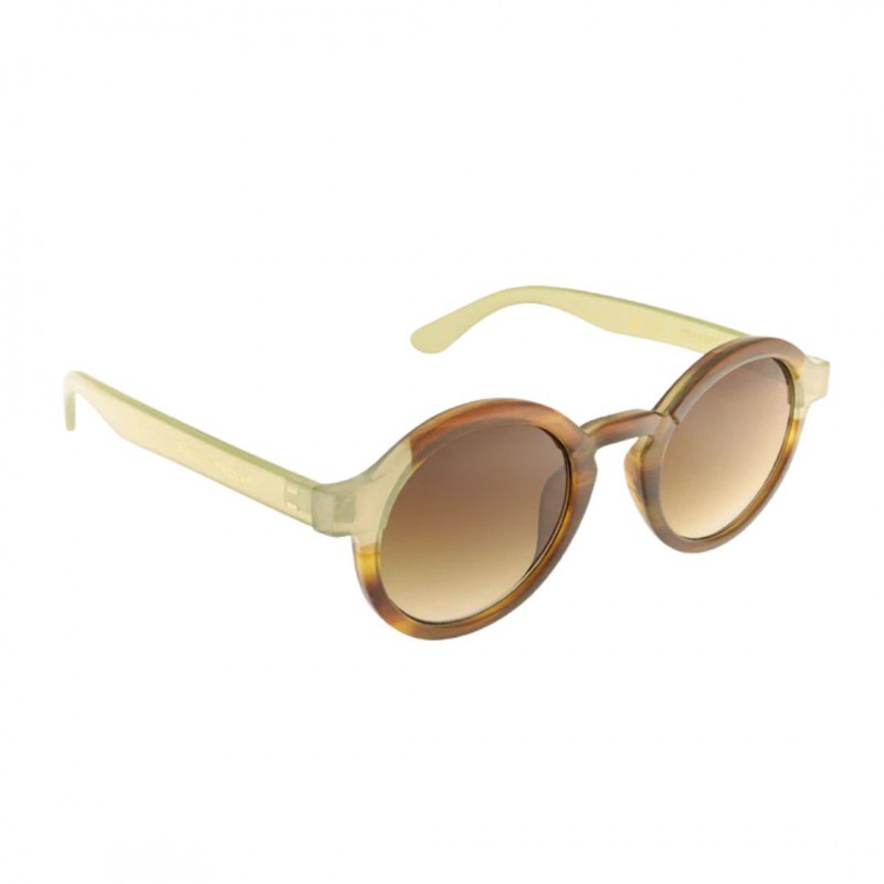 Charly Therapy - Lunettes solaires couleur beige caramel à monture ronde recyclée - Belmont luma Voir la slide Charly Therapy - Lunettes solaires couleur beige caramel à monture ronde recyclée - Belmont luma