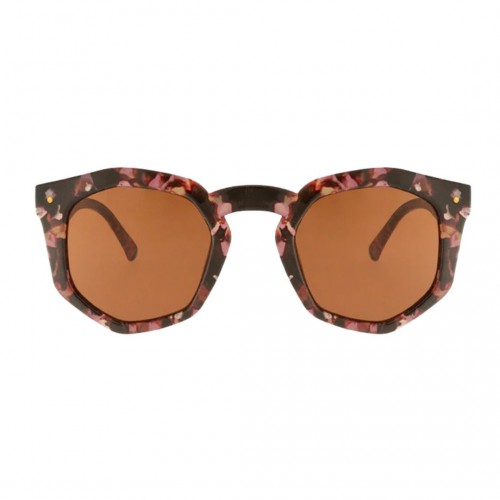 Charly Therapy - Lunettes solaires brunes à monture hexagonale recyclée - Audrey spring Charly Therapy - Lunettes solaires brunes à monture hexagonale recyclée - Audrey spring