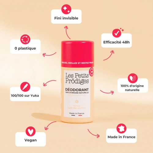 Déodorant naturel vanille - Les Petits Prödiges sans aluminium Déodorant naturel vanille - Les Petits Prödiges sans aluminium