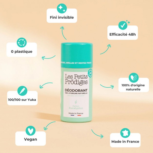 Déodorant naturel eucalyptus - Les Petits Prödiges sans aluminium