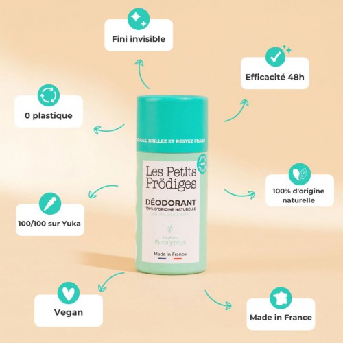 Déodorant naturel eucalyptus - Les Petits Prödiges sans aluminium Déodorant naturel eucalyptus - Les Petits Prödiges sans aluminium