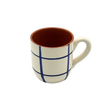 Mug céramique carreaux bleu cobalt - A Loja de Ceramica