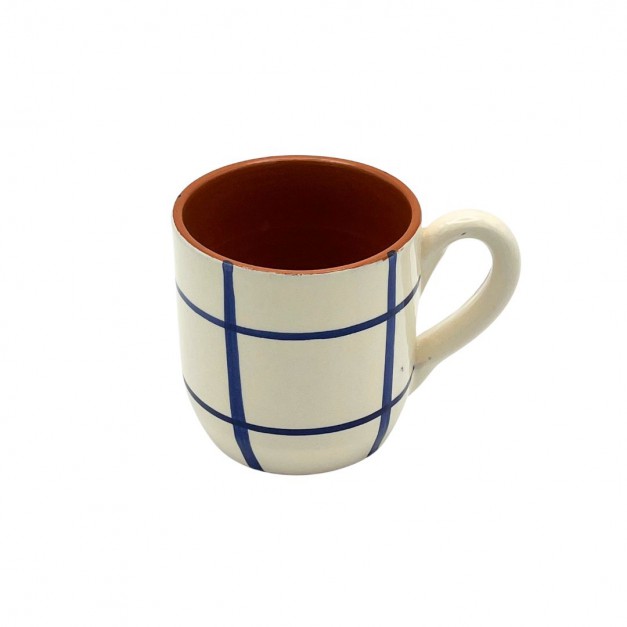 Mug céramique carreaux bleu cobalt - A Loja de Ceramica