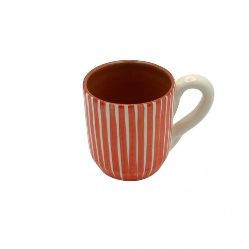 Mug céramique rouge lignes - A Loja de Ceramica Mug céramique rouge lignes - A Loja de Ceramica