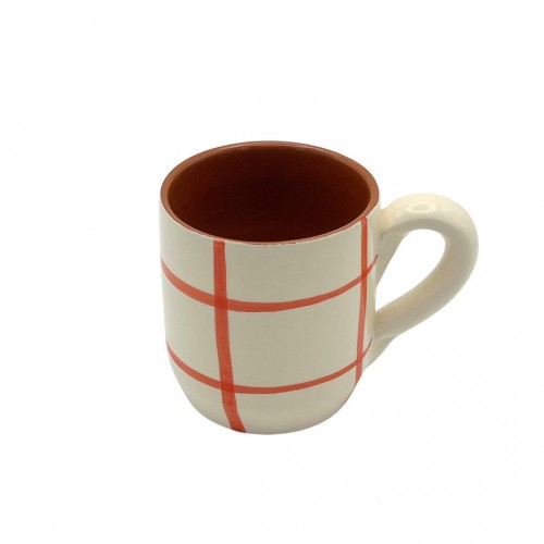 Mug céramique carreaux rouge - A Loja de Ceramica Mug céramique carreaux rouge - A Loja de Ceramica