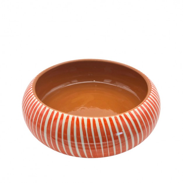 Plat à salade céramique rouge - A Loja de Ceramica