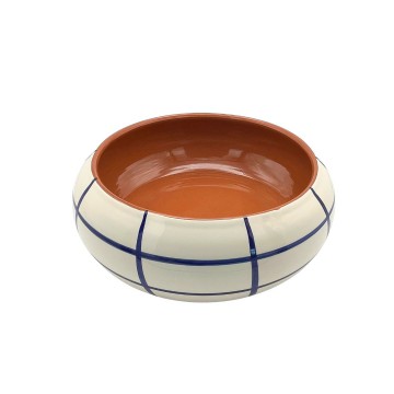 Plat à salade carreaux bleu cobalt - A Loja de Ceramica