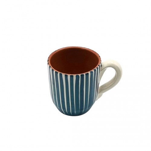 Mug céramique bleu denim lignes - A Loja de Ceramica Mug céramique bleu denim lignes - A Loja de Ceramica