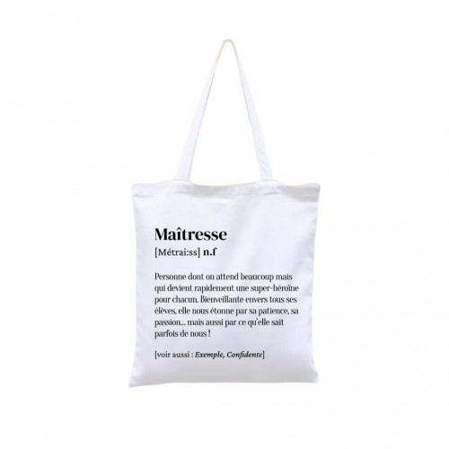 Tote Bag Maîtresses – Coton bio GOTS – Hommage aux enseignantes Tote Bag Maîtresses – Coton bio GOTS – Hommage aux enseignantes
