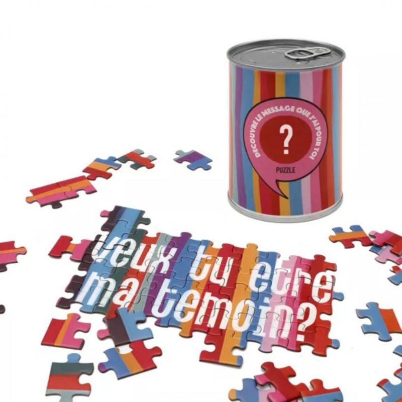 Puzzle à message Veux-tu être ma témoin? - BWAT Voir la slide Puzzle à message Veux-tu être ma témoin? - BWAT