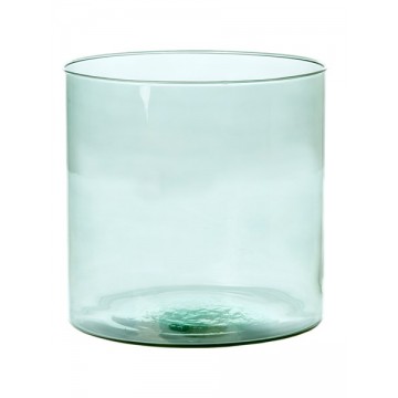 Vase/photophore en verre recyclé XL vert clair Oohh by Lubechliving