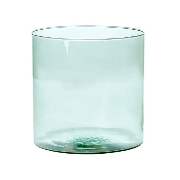 Vase/photophore en verre recyclé XL vert clair Oohh by Lubechliving