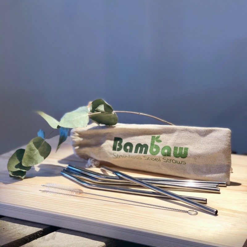 Bambaw Pack de 6 pailles en inox Voir la slide Bambaw Pack de 6 pailles en inox