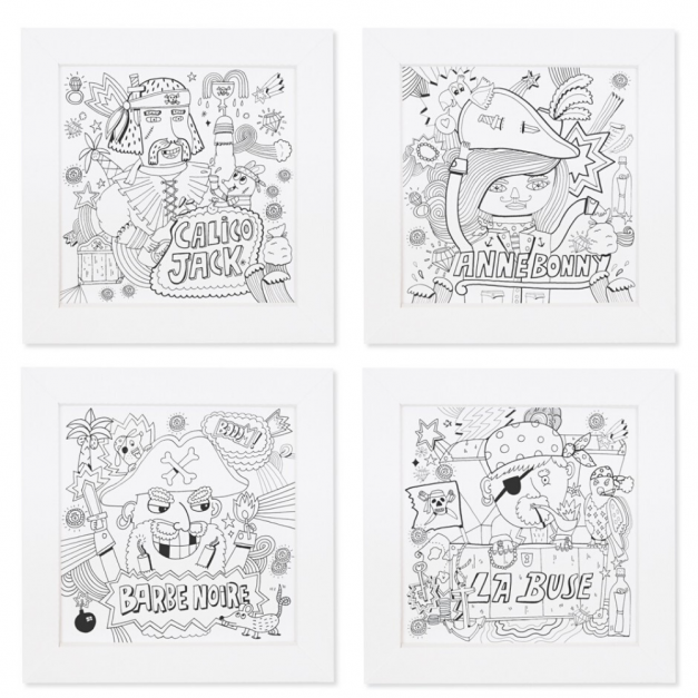 Pirouette Cacahouète Kit créatif Pirates à colorier