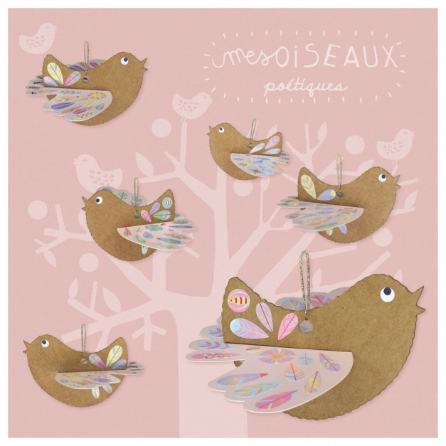 Pirouette Cacahouète Kit créatif Mes oiseaux poétiques