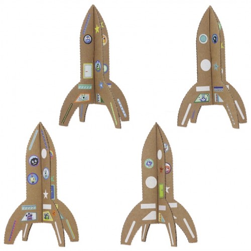 Pirouette Cacahouète Kit créatif Mes fusées extraterrestres Pirouette Cacahouète Kit créatif Mes fusées extraterrestres