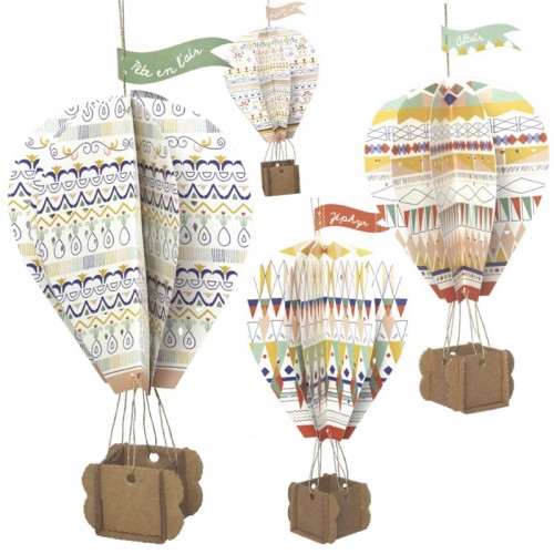 Pirouette Cacahouète Kit créatif Montgolfières Pirouette Cacahouète Kit créatif Montgolfières