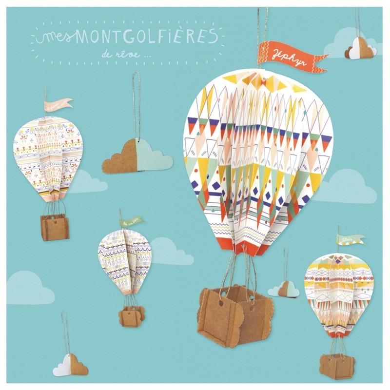 Pirouette Cacahouète Kit créatif Montgolfières Voir la slide Pirouette Cacahouète Kit créatif Montgolfières