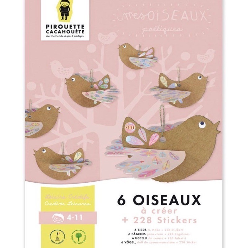 Pirouette Cacahouète Kit créatif Mes oiseaux poétiques Voir la slide Pirouette Cacahouète Kit créatif Mes oiseaux poétiques