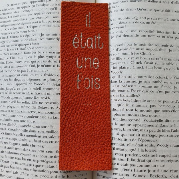 Marque-page en cuir Il était une fois