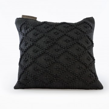 Housse de coussin gris foncé Nieta