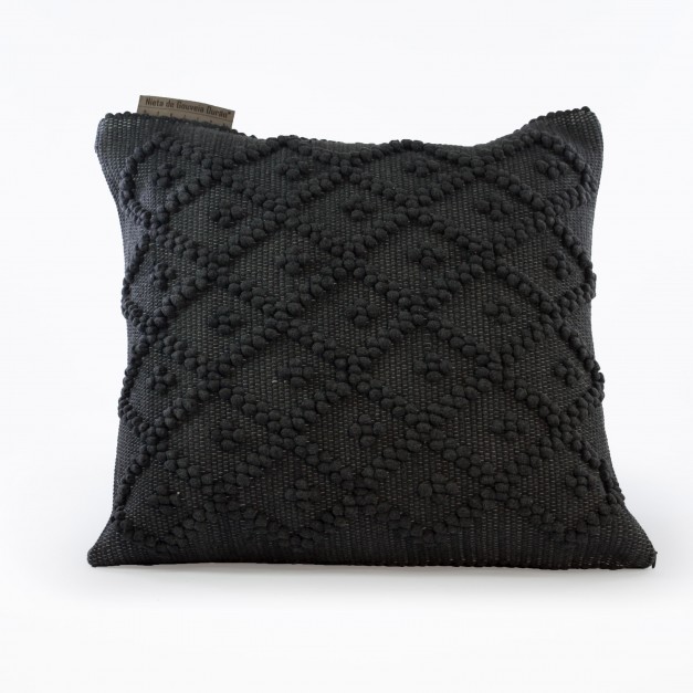 Housse de coussin gris foncé Nieta