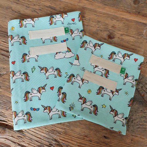 Vlop protège cahier en tissu licorne Vlop protège cahier en tissu licorne