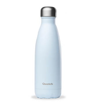 Gourde Isotherme Pastel Bleu Qwetch - 12h Chaud, 24h Froid