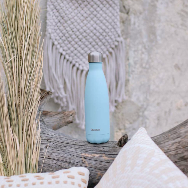 Gourde Isotherme Pastel Bleu Qwetch - 12h Chaud, 24h Froid Voir la slide Gourde Isotherme Pastel Bleu Qwetch - 12h Chaud, 24h Froid