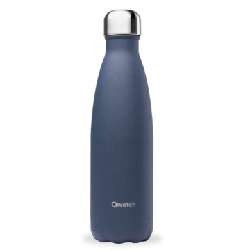 Gourde isotherme Bleu Nuit 12h Chaud 24h Froid - Qwetch