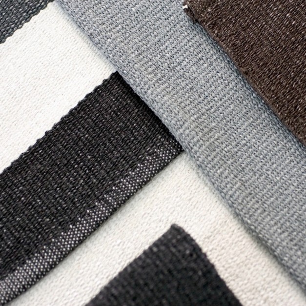 Tapis en plastique recyclé gris Rug Solid