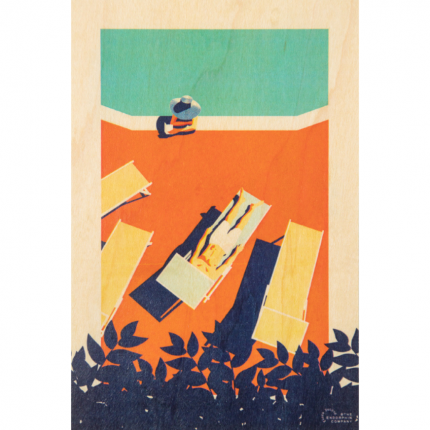 Woodhi carte postale en bois Riviera Piscine