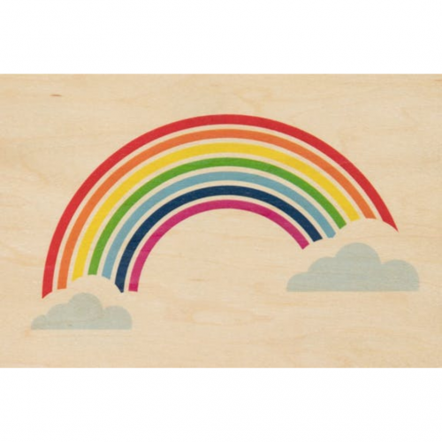 Woodhi carte postale en bois Miami Rainbow Woodhi carte postale en bois Miami Rainbow