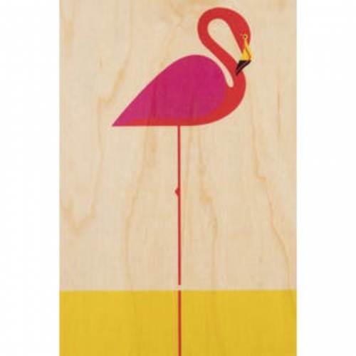 Woodhi carte postale en bois Miami Flamingo Woodhi carte postale en bois Miami Flamingo