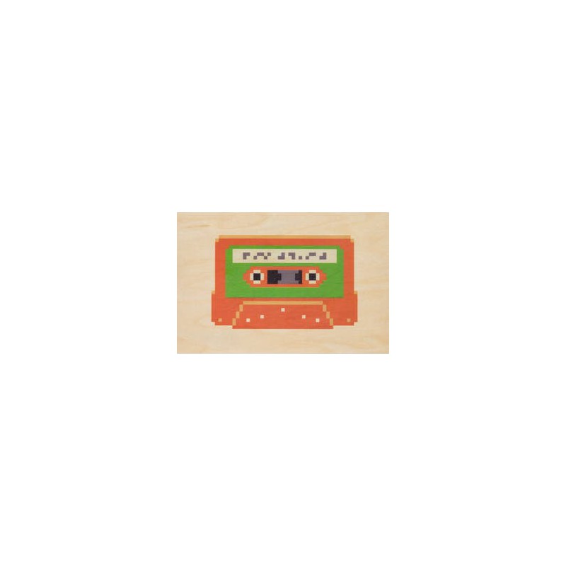Voir la slide Woodhi carte postale en bois Hello 80s Tape