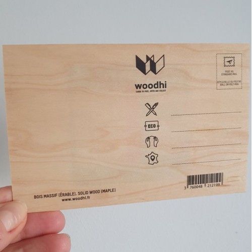 Woodhi carte postale en bois Hello 80s Floppy Woodhi carte postale en bois Hello 80s Floppy