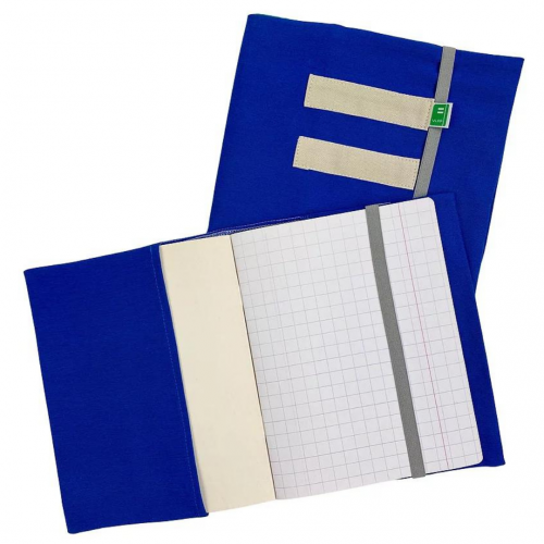 Vlop protège cahier en tissu bleu Vlop protège cahier en tissu bleu
