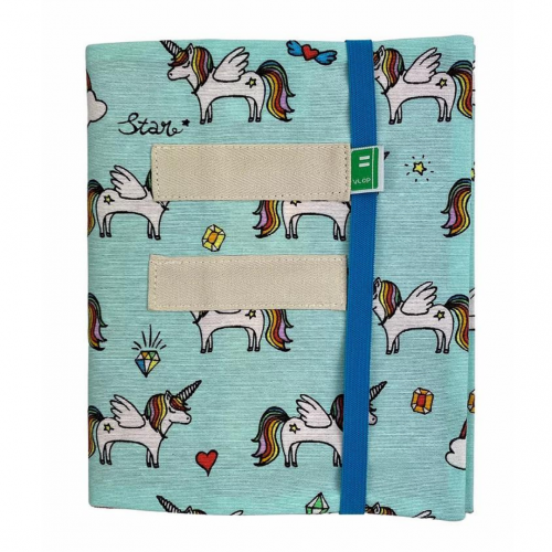 Vlop protège cahier en tissu licorne Vlop protège cahier en tissu licorne