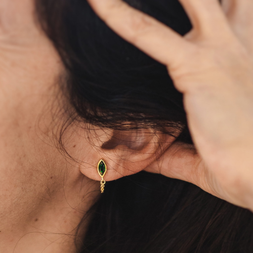 Boucles d'oreille Katmandou bleues - Assaya Jewelry
