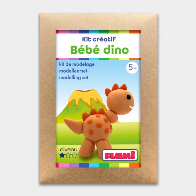 Kit pâte à modeler bébé dino - Flomi